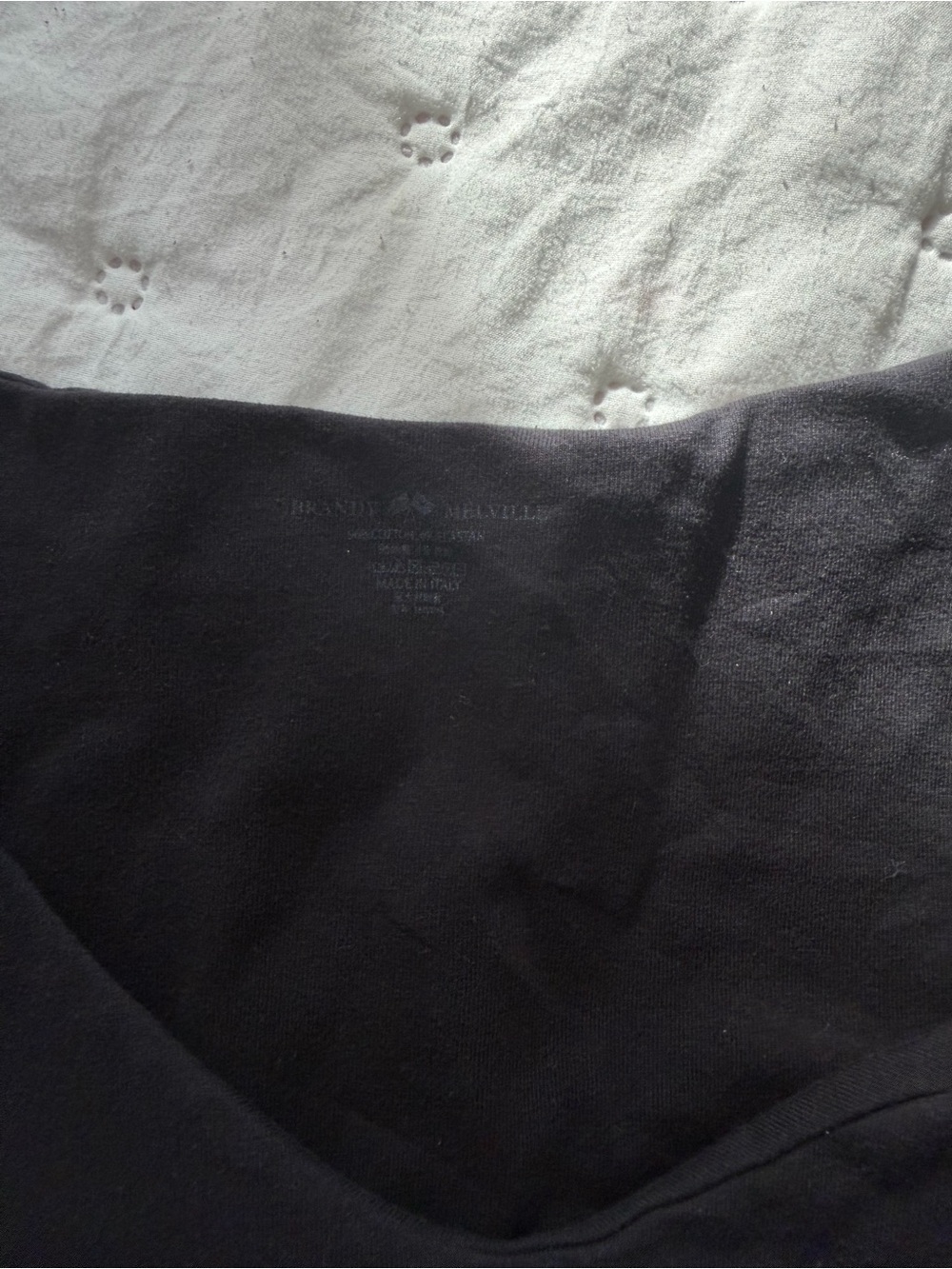 Brandy Melville Black Scoop Neck Tee